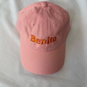 Pink cotton Benito baseball hat (for Bad Bunny fans)